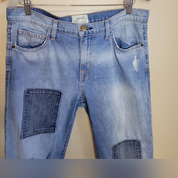 Current/Elliott The Fling Boyfriend Patchwork Jeans Size 29 - Picture 3 of 11